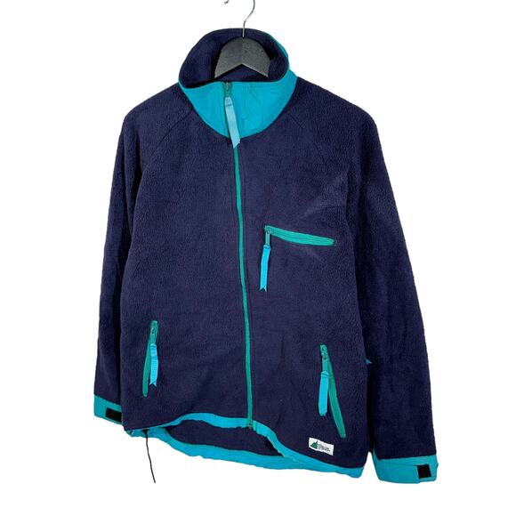 Vintage Women's Two Tone Full Zip Fleece Jacket - Picture 3 of 7